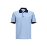 Ferragamo Blue Cotton Polo Shirt