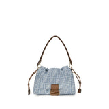 Fendi Blue Cotton Shoulder Bag