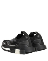 Dolce & Gabbana Black White Sorrento Slip-On Logo Sneakers Shoes