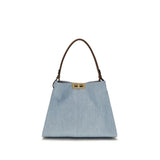 Fendi Blue Cotton Handbag