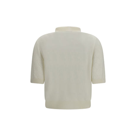 Balmain White Wool Oves Aries Polo Shirt
