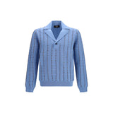 Fendi Blue Cotton Sweatshirt