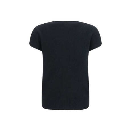 Balmain Black Wool Oves Aries Sleeveles Sweater