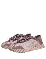 Dolce & Gabbana Pink Lace NS1 Low Top Sneaker Sports Shoes