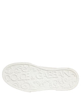 Dolce & Gabbana White Leather DG Logo Low Top Sneakers Shoes