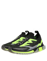 Dolce & Gabbana Black Green Sorrento Low Top Sneakers Shoes