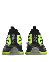 Dolce & Gabbana Black Green Sorrento Low Top Sneakers Shoes
