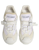 Dolce & Gabbana White Airmaster Panelled Low Top Men Sneakers Shoes