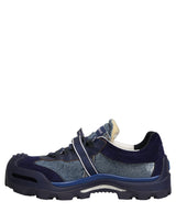 Dolce & Gabbana Blue Airmaster Panelled Low Top Denim Sneakers Shoes
