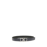 Ferragamo Blue Calf Leather Bos Taurus Belt