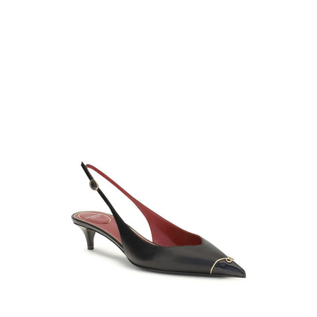 Valentino Garavani Black Calf Leather Bos Taurus High Heel Pumps