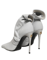 Dolce & Gabbana Gray Stretch Socks Heels Ankle Boots Shoes