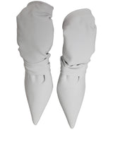 Dolce & Gabbana Gray Stretch Socks Heels Ankle Boots Shoes