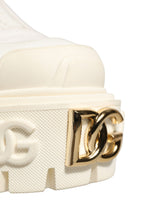 Dolce & Gabbana White Leather Rubber Logo Ankle Boots Shoes