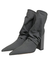 Dolce & Gabbana Gray Stretch Socks Heels Ankle Boots Shoes