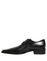 Dolce & Gabbana Black Leather Lace Up Derby Dress Shoes