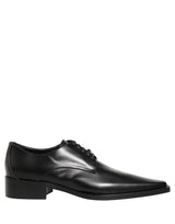 Dolce & Gabbana Black Leather Lace Up Derby Dress Shoes