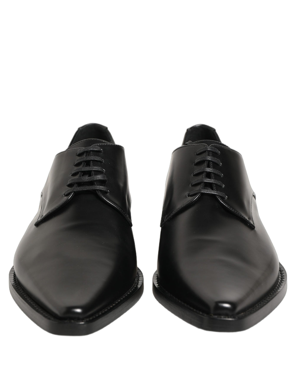 Dolce & Gabbana Black Leather Lace Up Derby Dress Shoes