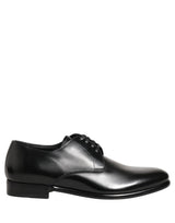 Dolce & Gabbana Black Leather Lace Up Derby Dress Shoes