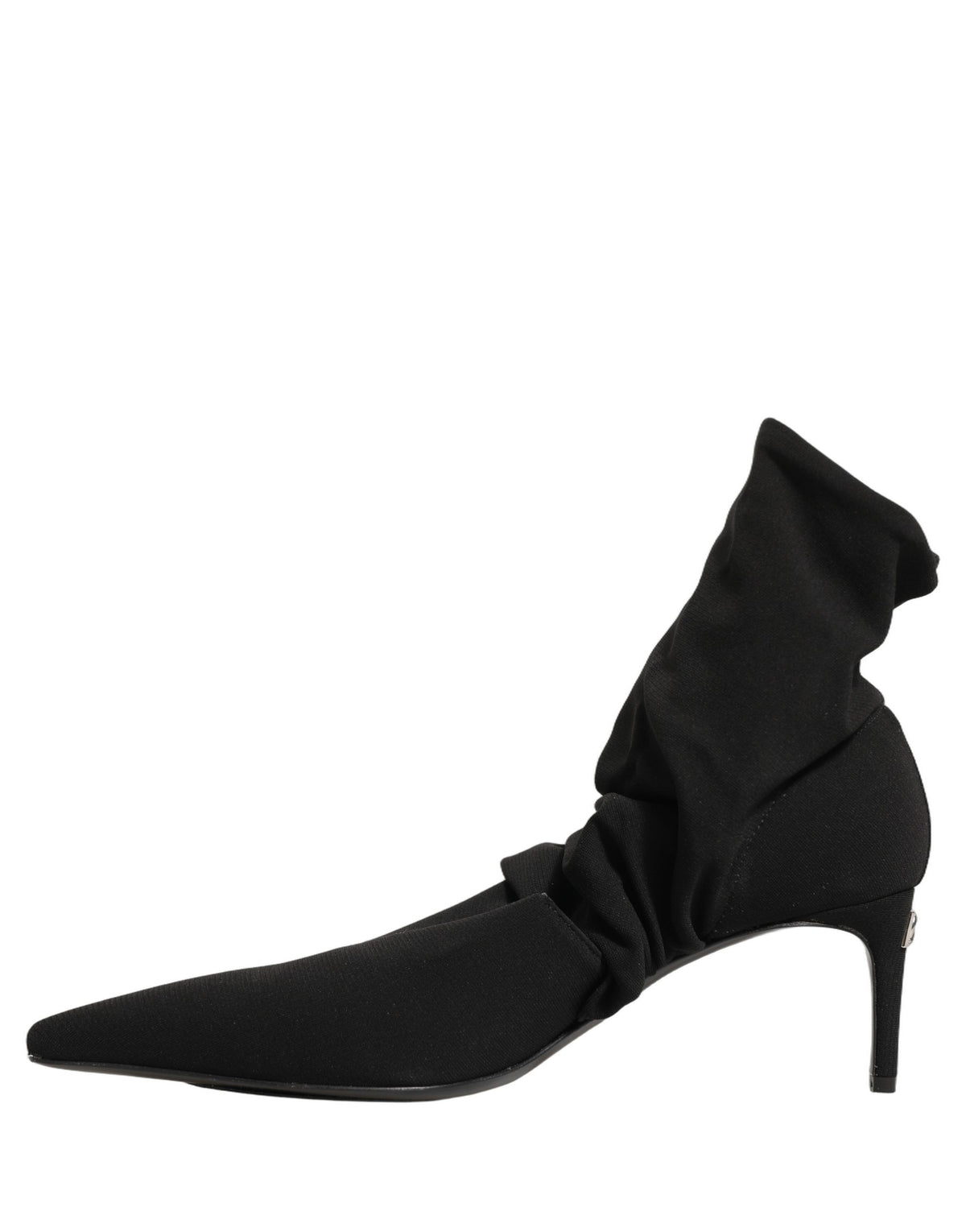 Dolce & Gabbana Black Stretch Socks Heels Ankle Boots Shoes