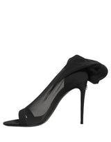 Dolce & Gabbana Black Nylon Mesh Sock Style Boots Shoes