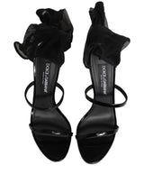 Dolce & Gabbana Black Stiletto Sandals Socks High Boots Shoes