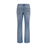 Miu Miu Blue Cotton Relaxed Fit Jeans