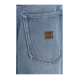 Miu Miu Blue Cotton Relaxed Fit Jeans