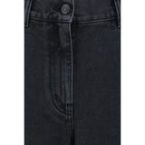 The Row Black Cotton Straight-Leg Jeans