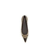 Gucci Beige Polyester Ballet Flats