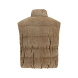 Brunello Cucinelli Beige Viscose Sleeveless Jacket