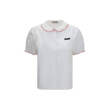 Miu Miu White Cotton Blouse