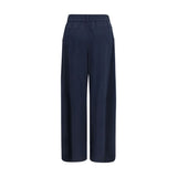 Brunello Cucinelli Blue Cotton Casual Pants