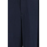 Brunello Cucinelli Blue Cotton Casual Pants