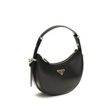 Prada Black Calf Leather Bos Taurus Shoulder Bag