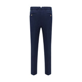 Brunello Cucinelli Blue Cotton Casual Pants