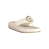 Laura Biagiotti White Polyurethane Women's Sandal