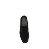 The Row Black Suede Leather Slip-On Loafers