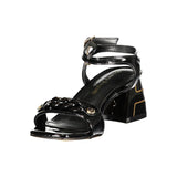 Laura Biagiotti Black Polyurethane Women's Sandal