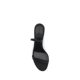 The Row Black Calf Leather Bos Taurus Strap-On Sandals