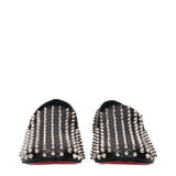 Christian Louboutin Black Leather Slip-On Loafers