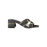 Laura Biagiotti Black Polyurethane Women's Sandal
