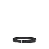 Prada Black Calf Leather Bos Taurus Regular Belt