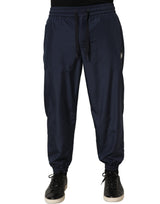 Dolce & Gabbana Dark Blue Polyester Jogger Sweatpants Pants