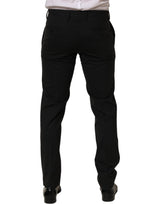 Dolce & Gabbana Black Wool Skinny Leg Dress Men Trouser Pants