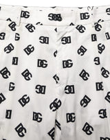 Dolce & Gabbana White Logo Skinny Leg Dress Men Trouser Pants