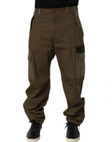 Dolce & Gabbana Brown Mid Waist Straight Cargo Trouser Pants