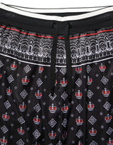 Dolce & Gabbana Black Bandana Crown Jogger Men Trouser Pants