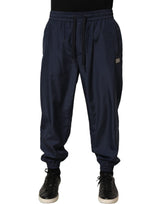 Dolce & Gabbana Dark Blue Polyester Jogger Sweatpants Pants