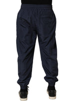 Dolce & Gabbana Dark Blue Polyester Jogger Sweatpants Pants